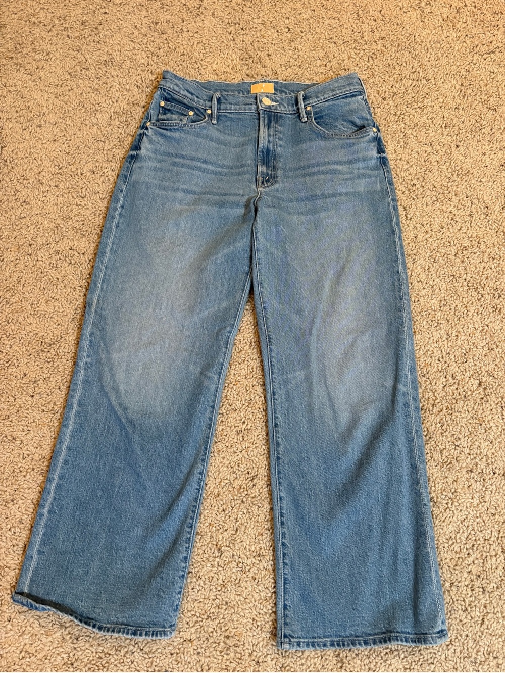 MOTHER High-Rise Wide-Leg Jeans - Blue